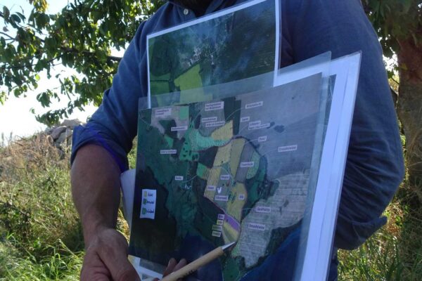 Beratung zu Biodiversität und Ressourcenschutz in der Agrarlandschaft anhand einer detaillierten Flächennutzungskarte.